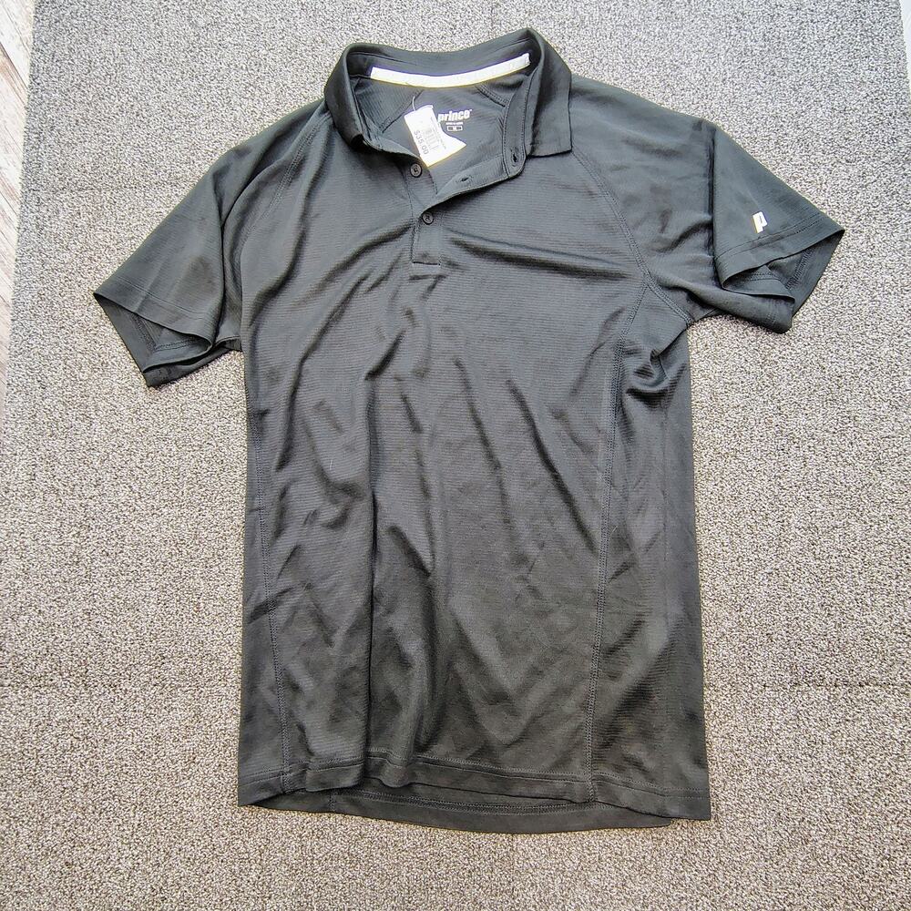New Prince Tennis Golf Match Polo 2.0 Shirt Performance Athletic Black Men's M